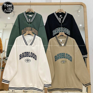 (4.6sao) Áo Sweater Nỉ Ngoại BADBLOOOD nam nữ Unisex (ST190 - Ảnh Thật)