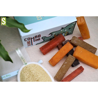 Vụn xà bông mini 500gr + Tặng túi lưới + Miếng tắm xơ mướp