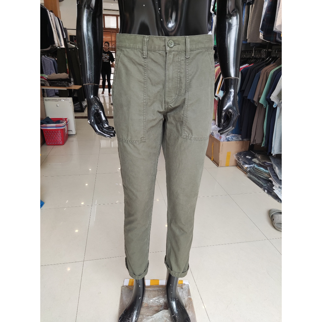 Quần dài kaki OLDNV dáng ống xuông , vải kaki 100% cotton