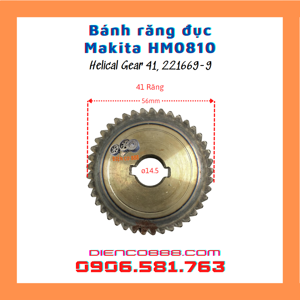 Bánh răng đục MAKITA 0810 kích thước 14.5x56x12.5