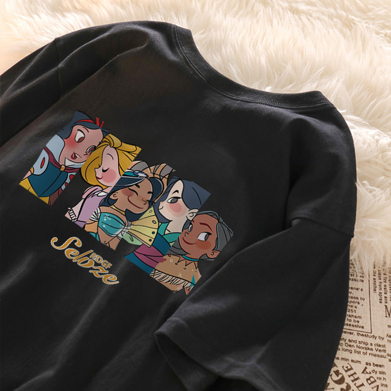 SALMO Áo thun local brand vintage fashion mùa hè basic áo phông đen nữ 100%Cotton