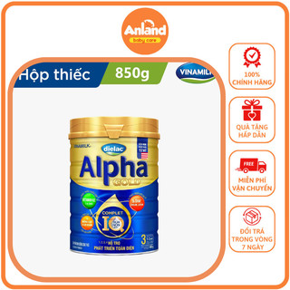 Sữa bột vinamilk dielac alpha gold 3 - hộp thiếc 850g - chính hãng