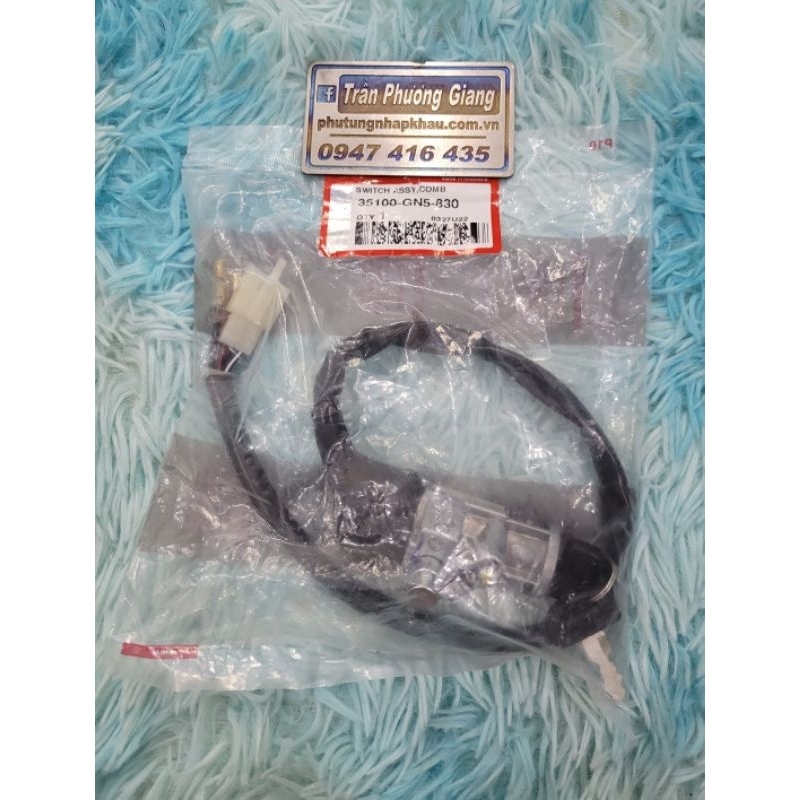 ổ khóa kèm chìa trước dream wave chính hãng honda