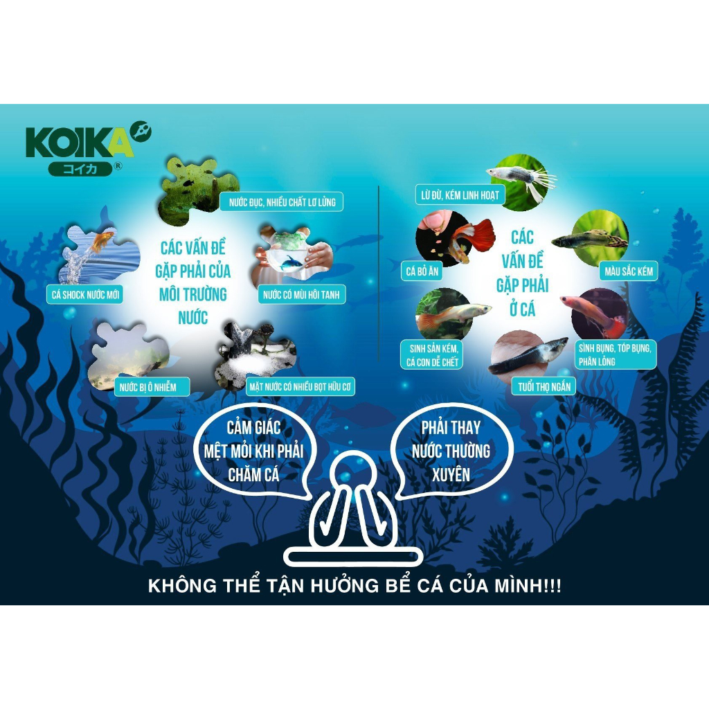 Men Vi Sinh Koika OBIO - Vi Sinh Cao Cấp Dành Cho Bể Cá, Hồ Cá