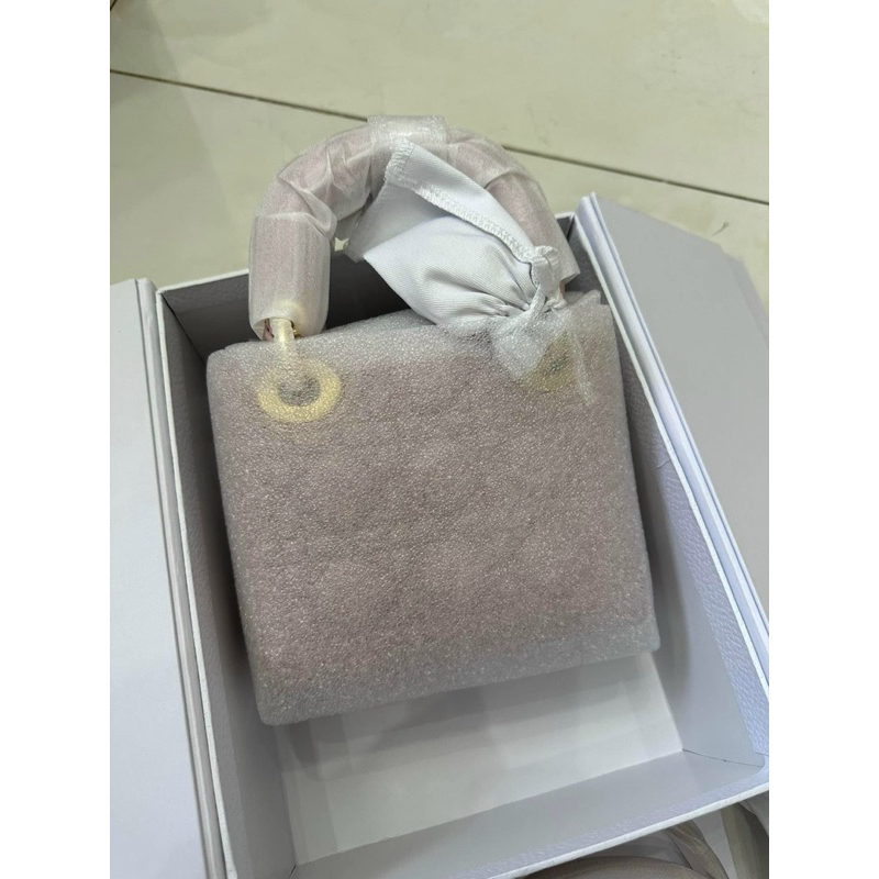 TÚI DI OR LADY PINK POWDRT HỒNG NHẠT SIZE 17 SMALL SIZE