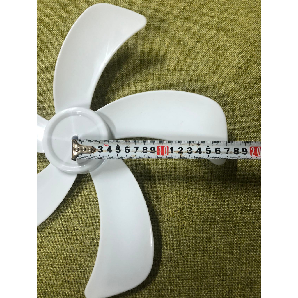 Cánh quạt 5 lá trắng sải cánh 38cm
