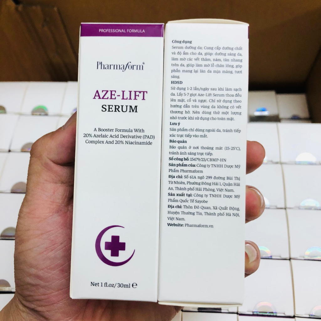 Tinh chất Pharmaform AZE – LIFT SERUM Serum kiểm soát dầu, thu nhỏ lỗ chân lông, cải thiện mụn