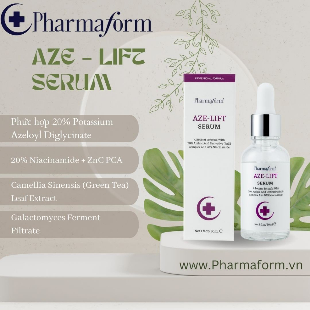 Tinh chất Pharmaform AZE – LIFT SERUM Serum kiểm soát dầu, thu nhỏ lỗ chân lông, cải thiện mụn