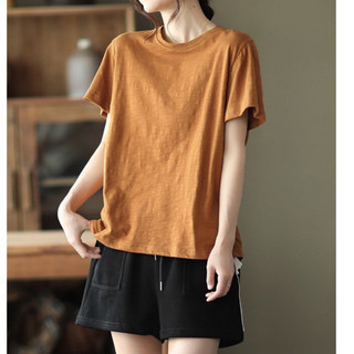 Áo thun nữ cổ tròn, áo thun xược cổ tròn thời trang, chất thun xược thun giấy cotton mặc hè mát
