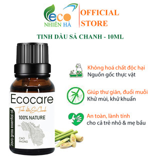 Tinh dầu thiên nhiên ECOCARE 10ml tinh dầu sả chanh nguyên chất, đuổi muỗi, khử khuẩn
