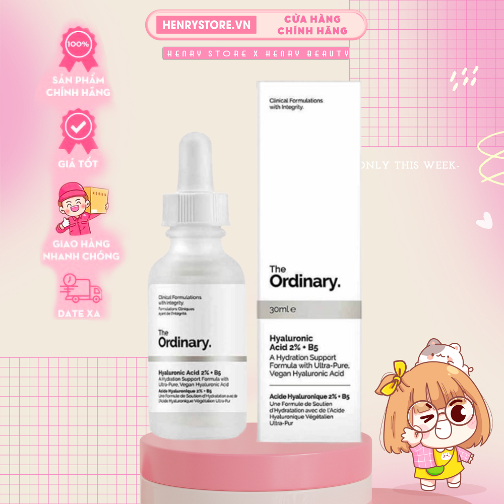 Tinh chất cấp nước, phục hồi da The Ordinary Hyaluronic Acid 2% + B5 30ml