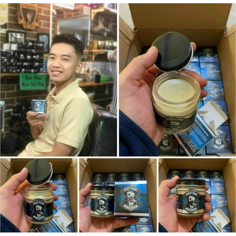 Sỉ 10 lọ Sáp vuốt tóc nam GENTLEMAN CLAY WAX, sáp tạo kiểu giữ nếp cho tóc. Hũ thủy tinh 100g, chuyên dùng trong Salon