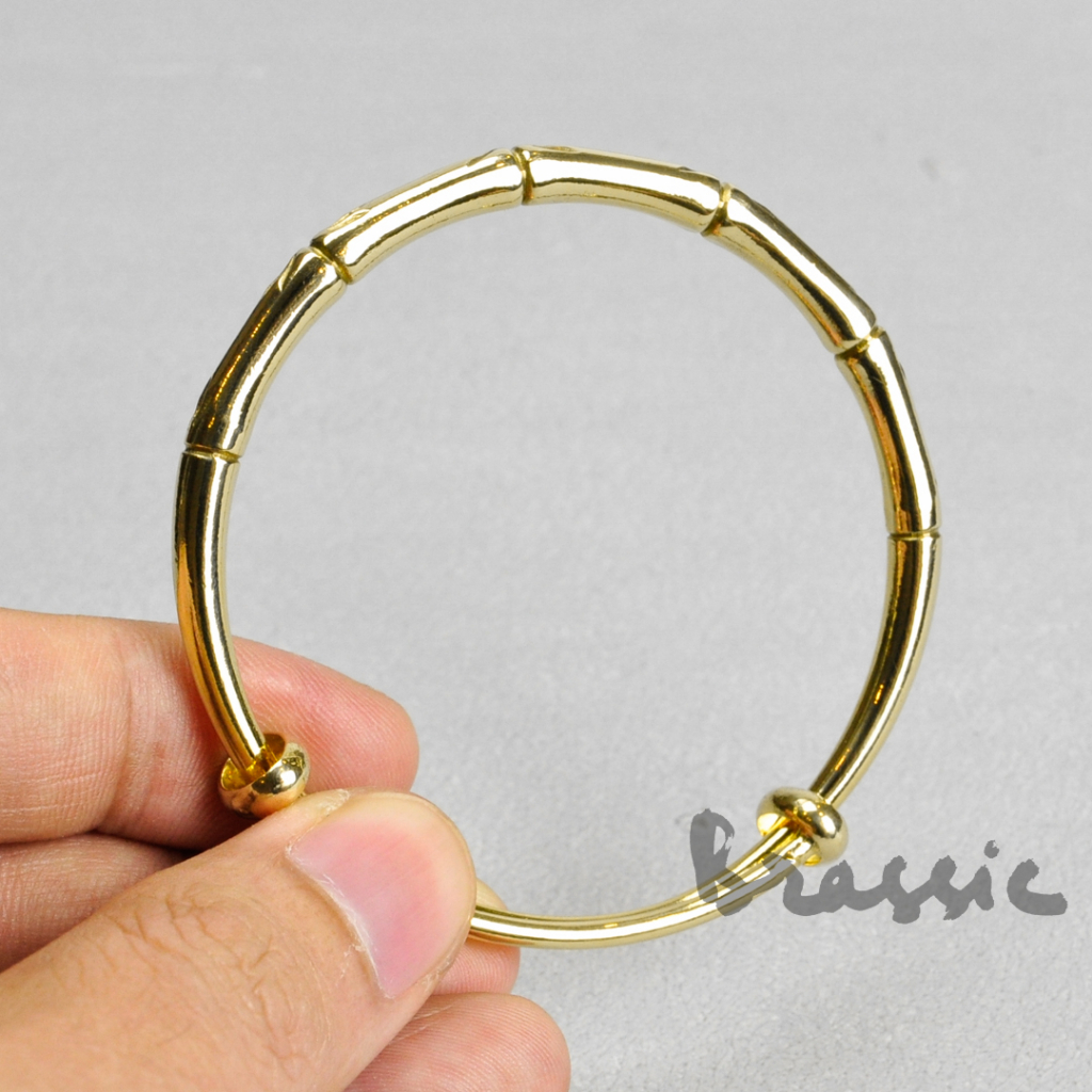 Vòng tay nữ đồng vàng 100% hình cây trúc đẹp trang nhã Brassic VT42