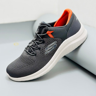 Giày thể thao skechers ultra flex 2.0 màu ghi lòng cam cho nam 232108
