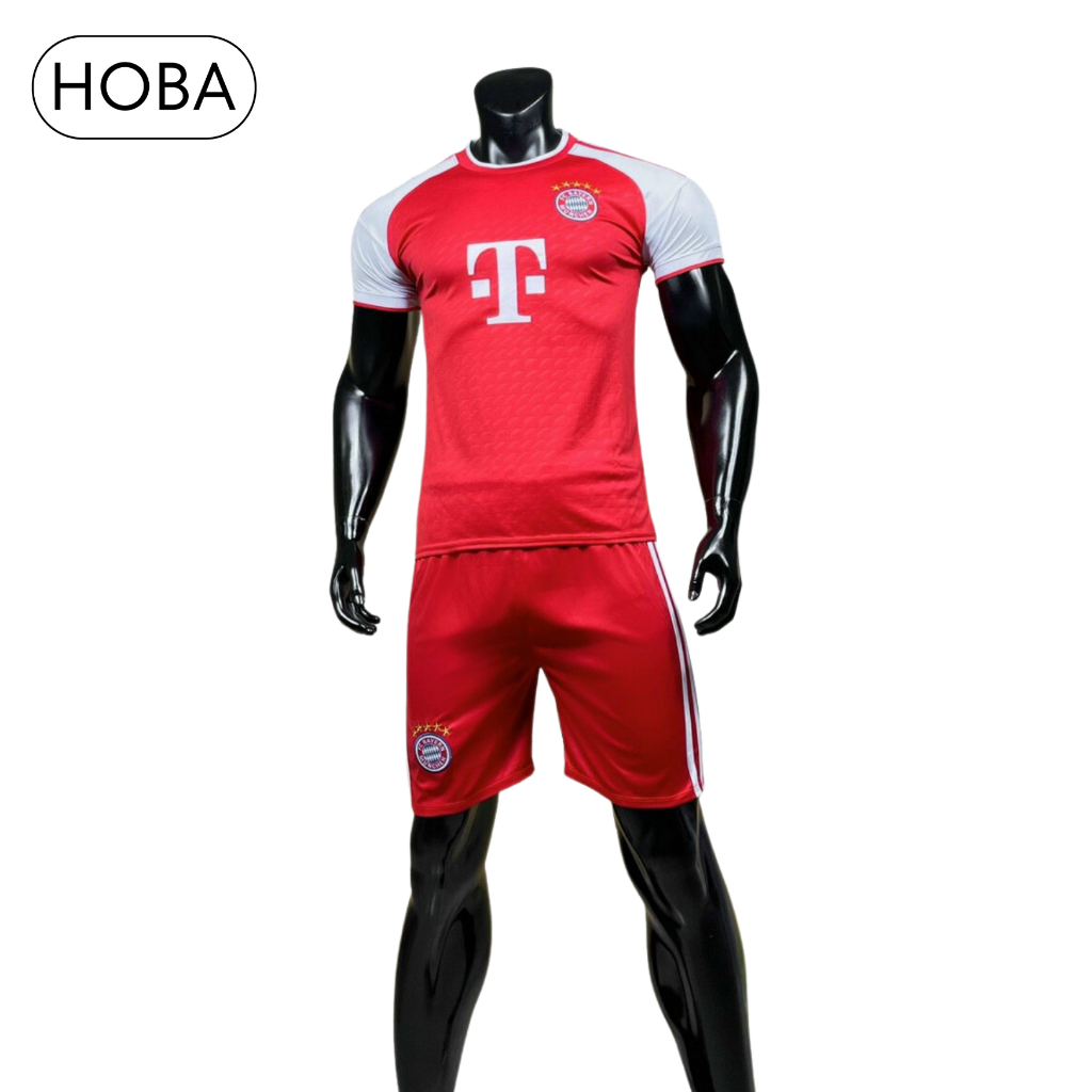 Quần áo bóng đá, đồ đá banh CLB Bayern Munich đỏ vải thun lạnh cao cấp