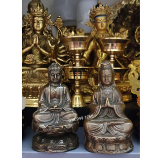 Tượng Phật Bà Quan Âm Bằng Đồng Để Ô tô tượng adiđà bằng đồng