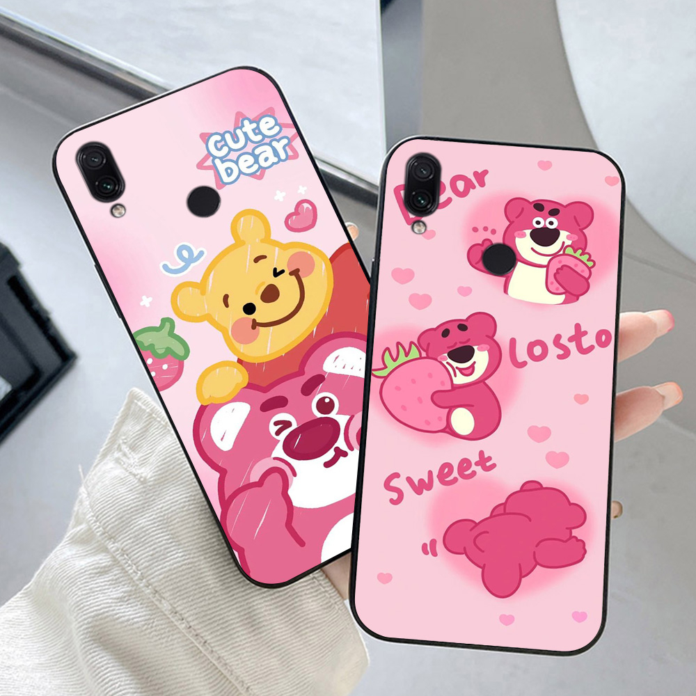 Ốp lưng xiaomi redmi 7 in hình gấu dâu cute siêu dễ thương