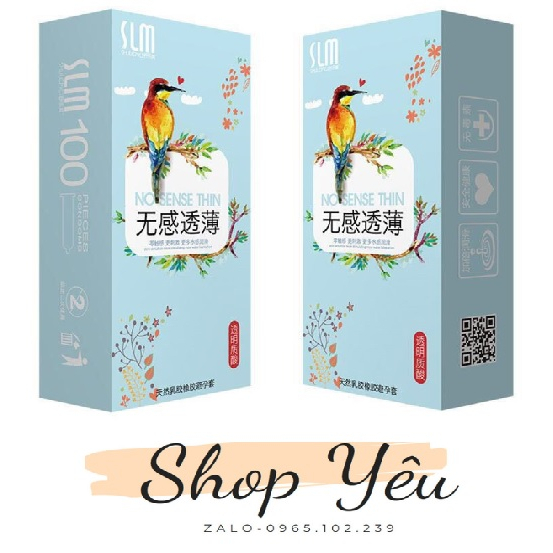 Bao cao su siêu mỏng SLM chim hộp 100 cái