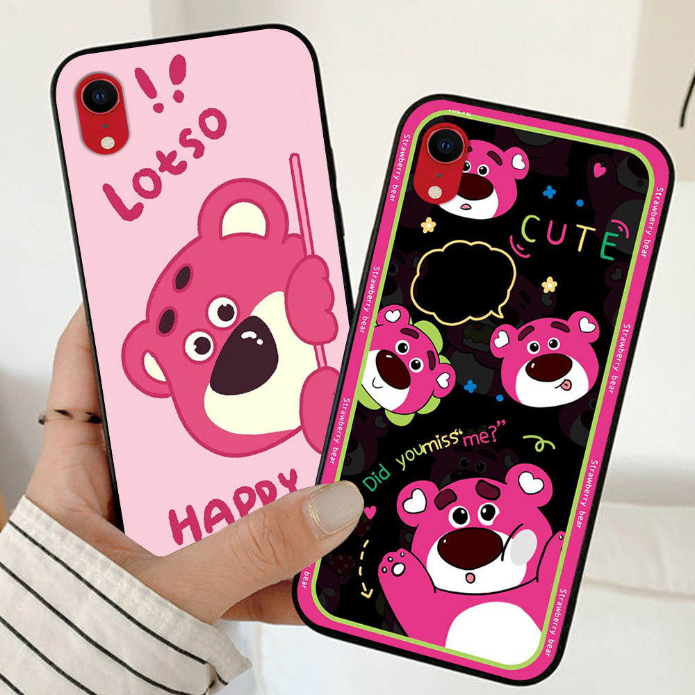 Ốp lưng Iphone XR in hình gấu dâu cute siêu dễ thương