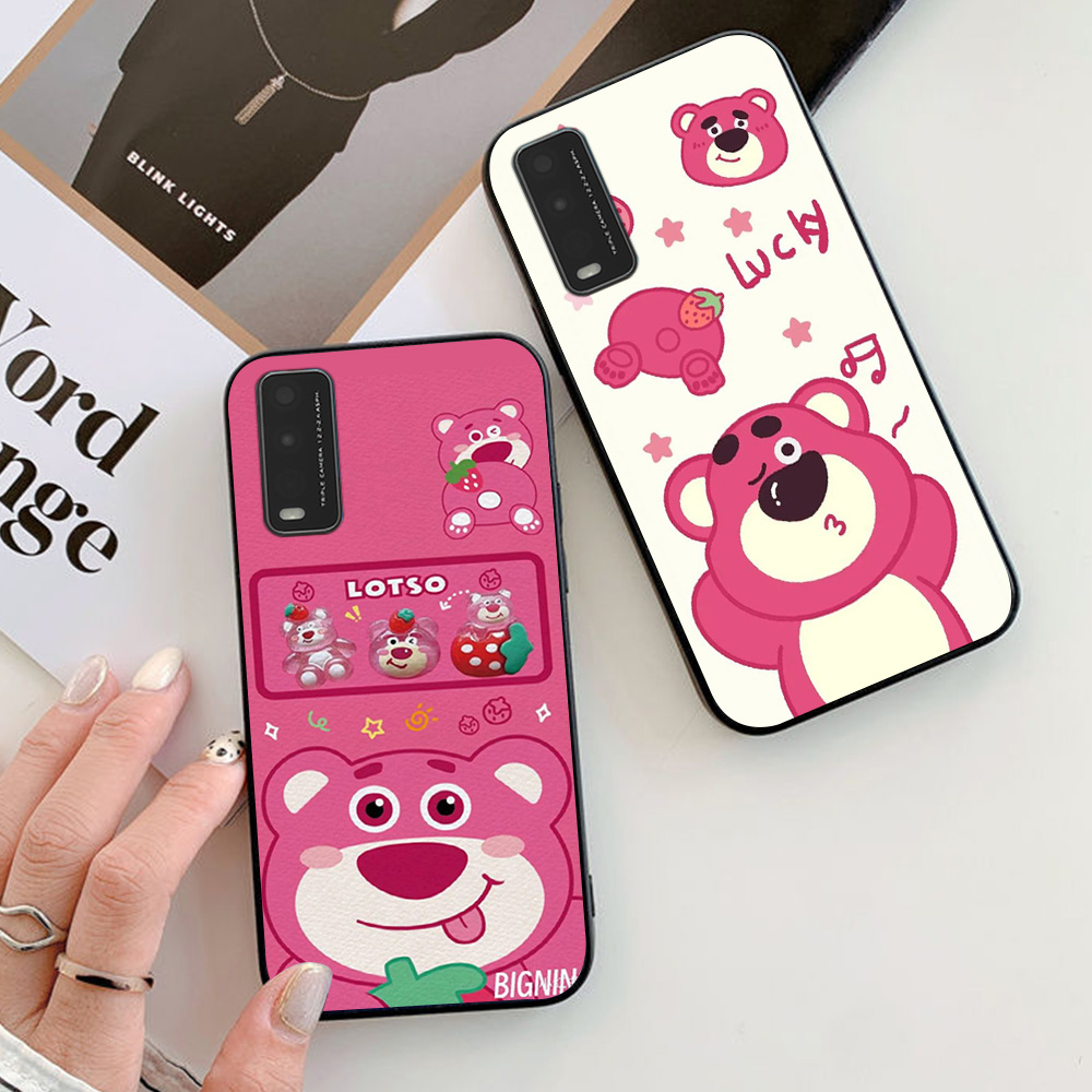 Ốp lưng vivo y20 / v2027 , vivo y20s , vivo y12s in hình gấu dâu cute siêu dễ thương