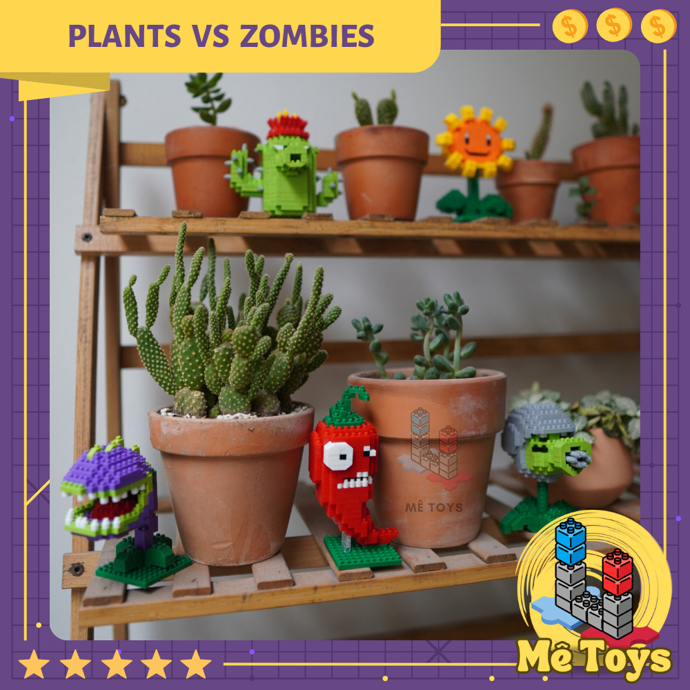 Đồ Chơi Cao Cấp - Lắp Ráp Mô Hình Plant Zombies Hoa Quả Nổi Giận - Thây Ma Mê Toys