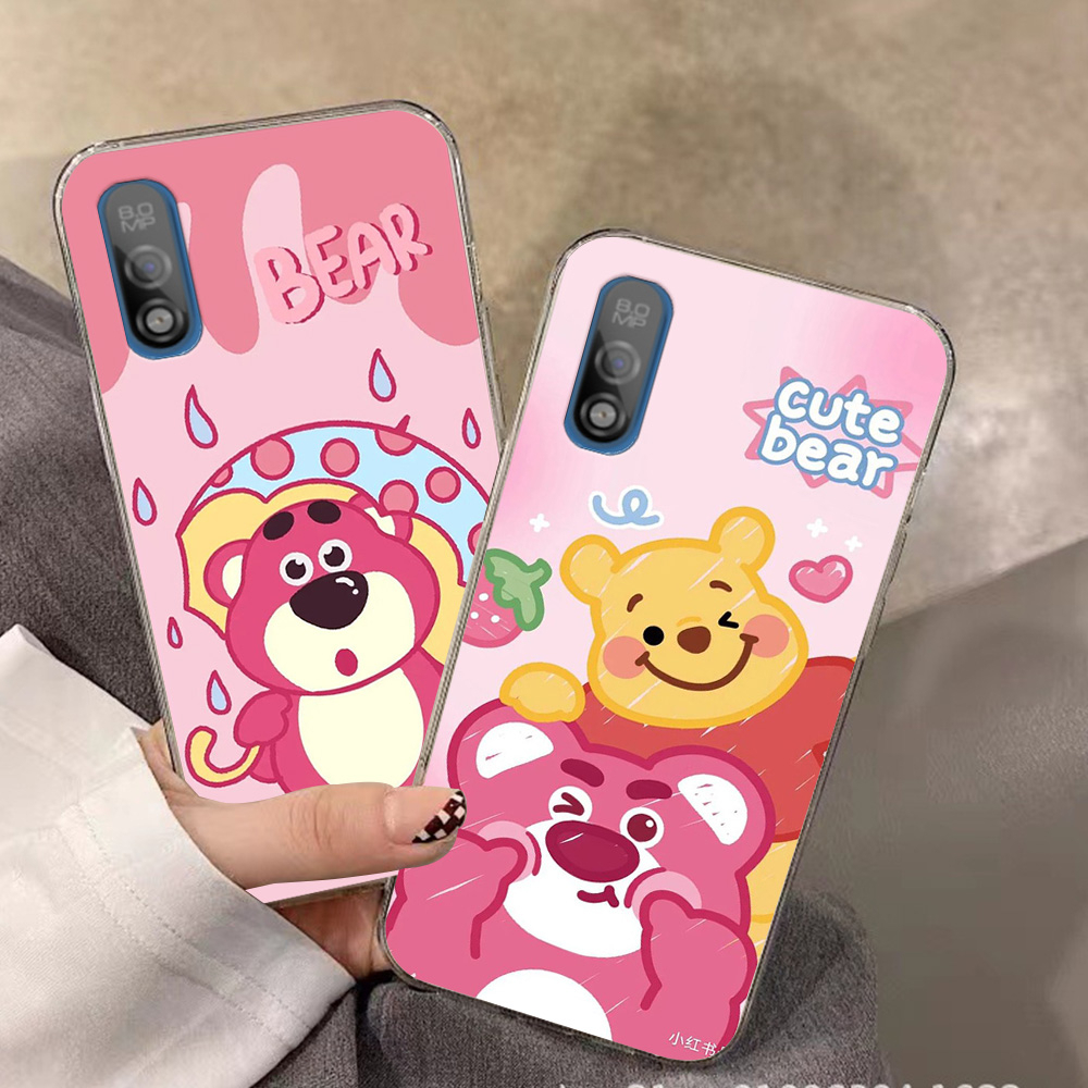 Ốp lưng vsmart Bee / vsmart Bee 3 in hình gấu dâu cute siêu dễ thương