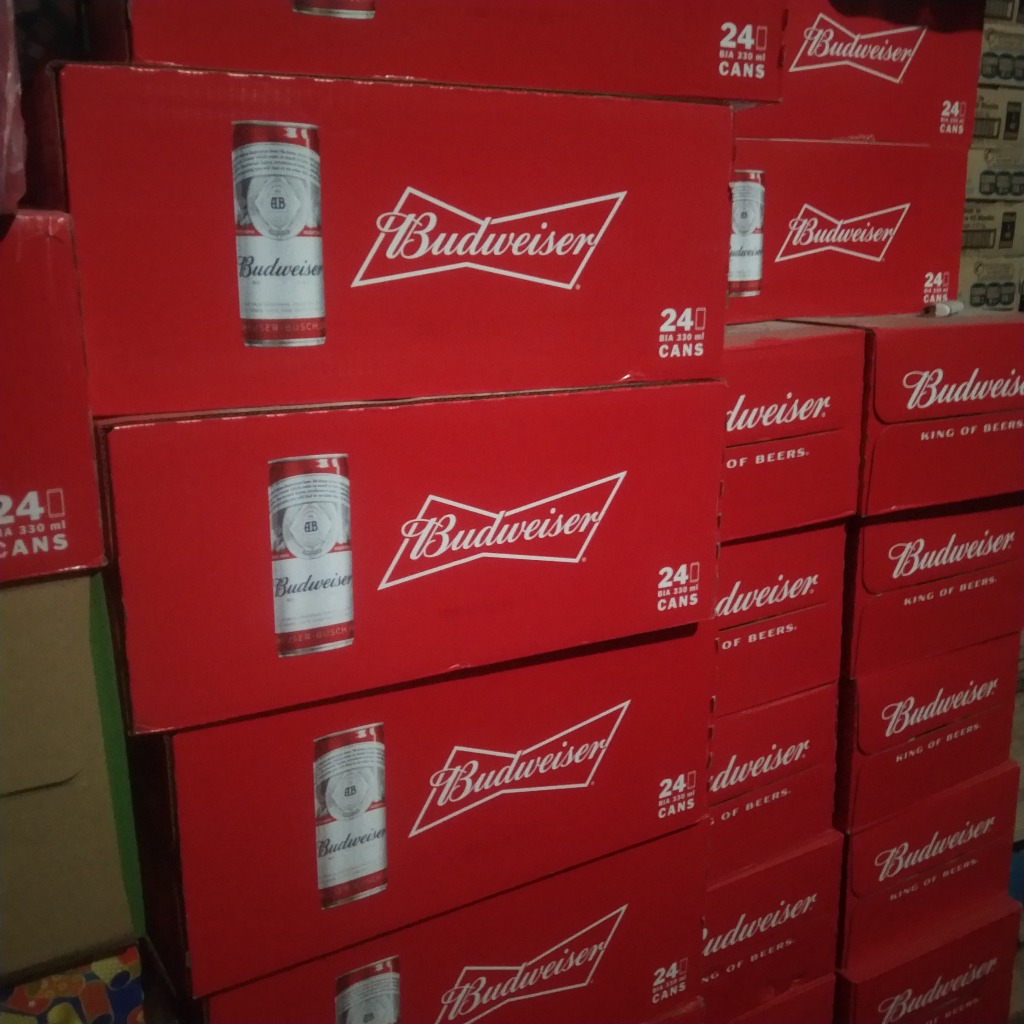 Thùng 24 lon bia Budweiser 330ml