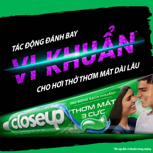 Kem Đánh Răng Closeup Dạng Gel Cho Hơi Thở Thơm Mát Bất Tận Bạc Hà The Mát