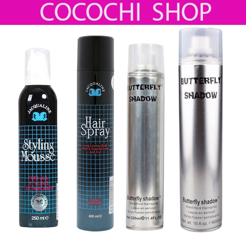 Gôm xịt tóc Butterfly Shadow 320ml 600ml,Keo xịt tóc Jacqualine Hair Spray 400ml chính hãng giữ nếp tạo kiểu tóc