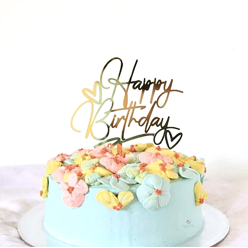 Phụ Kiện Trang Trí Bánh kem ,Bánh Sinh Nhật - Que cắm Happy Birthday S