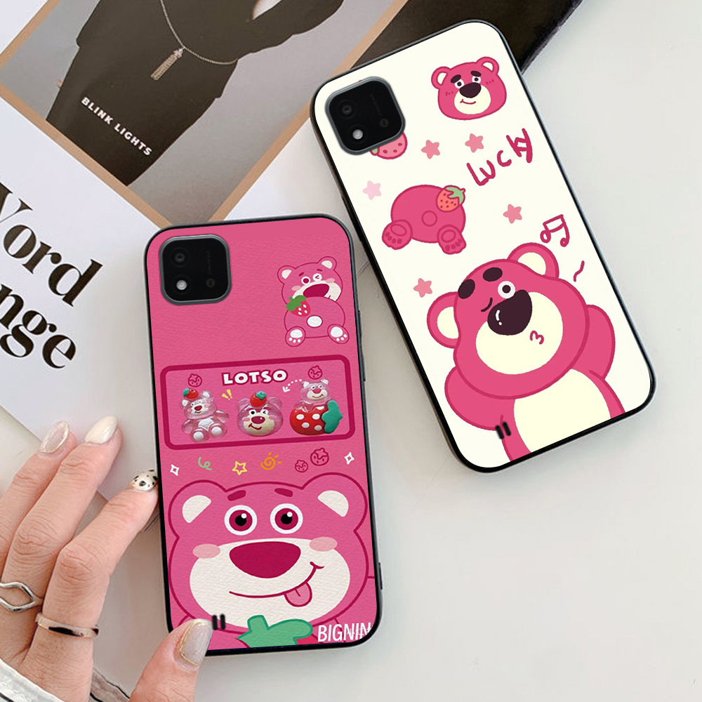 Ốp lưng oppo realme c20 / realme c11 2021 in hình gấu dâu cute siêu dễ thương
