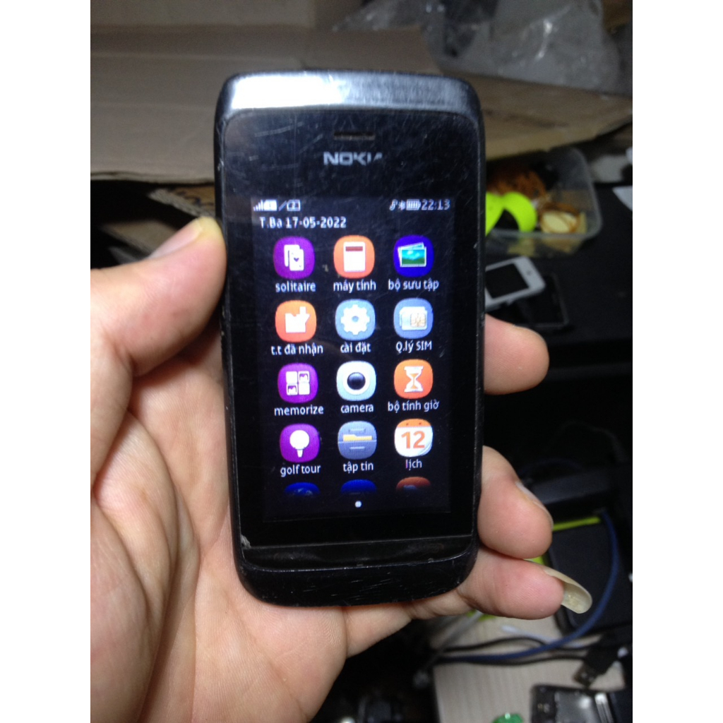 Xác NOKIA 307 trùng imei, cảm tốt, sjm sóng tốt, nghe gọi loa ngoài tịt, phím khóa sườn bấm không ăn, máy không bin
