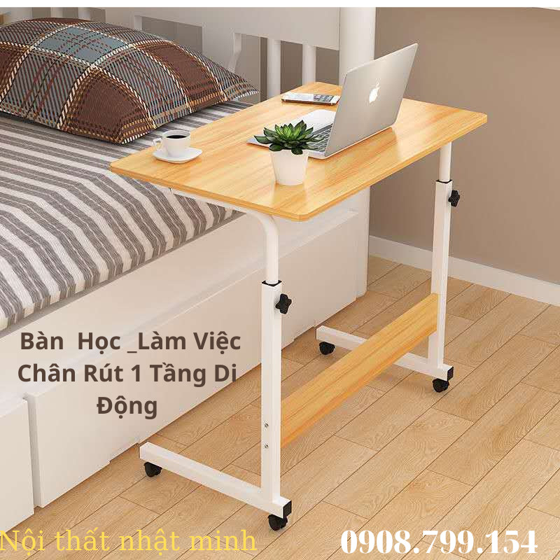 Bàn Chân Rút 1 Tầng Di Động, Học Tập, Làm Việc, Bàn Văn Phòng Tiện Lợi Bảo Hành 12 Tháng