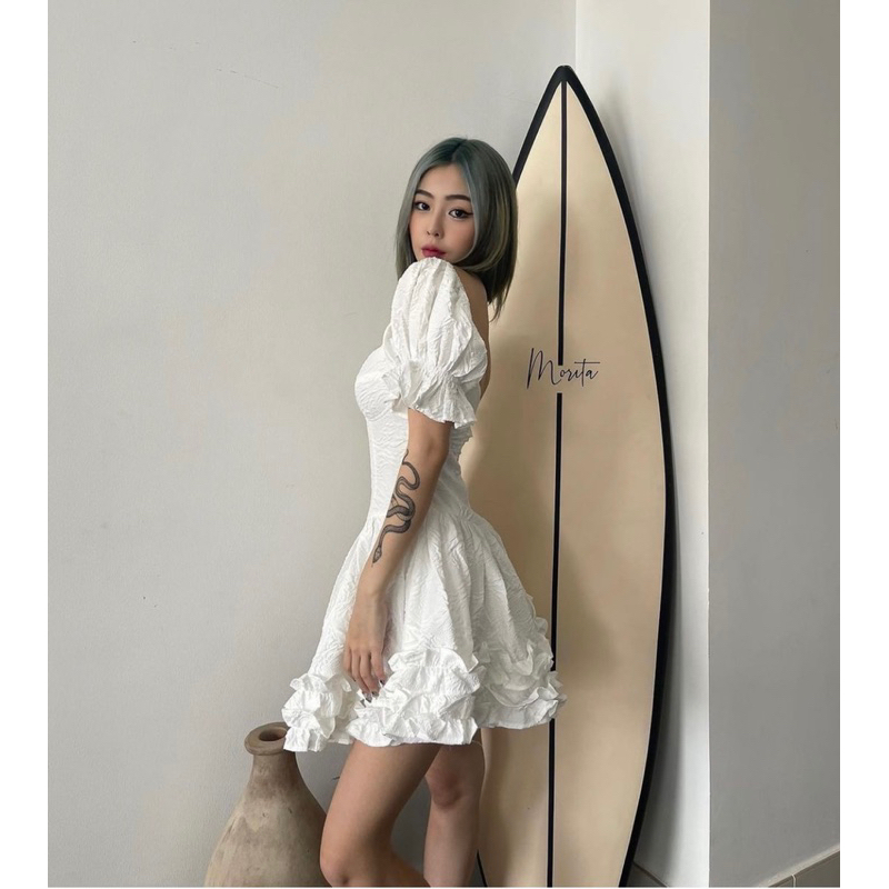 𝐇𝐈𝐍𝐀 𝐃𝐑𝐄𝐒𝐒 ✿ ĐẦM NGẮN DÁNG PHỒNG XOÈ TIỂU THƯ NỮ TÍNH