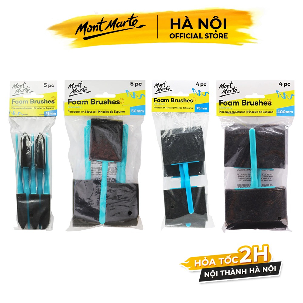 Cọ Mút Cọ Xốp Mont Marte Foam Brush Nhiều Size
