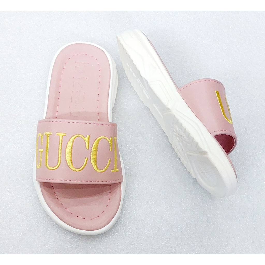 Dép lê cho bé,dép quai ngang thêu chữ êm mềm chống trơn trượt cho bé đi chơi đi học,G1