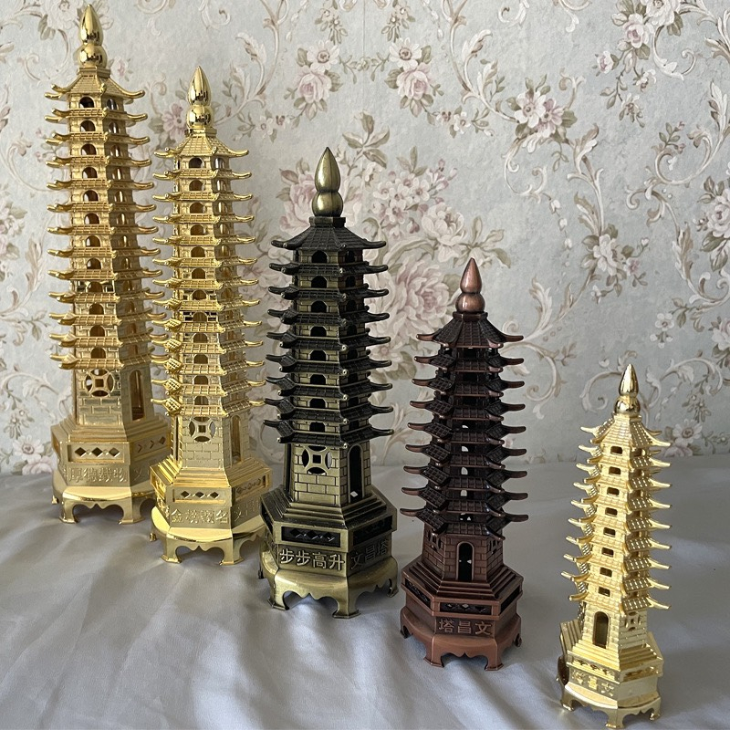 Tháp Văn Xương 9 tầng,Tháp Văn Xương 9 tầng 13cm,18cm,22cm làm bằng hợp kim HÀNG ĐẸP