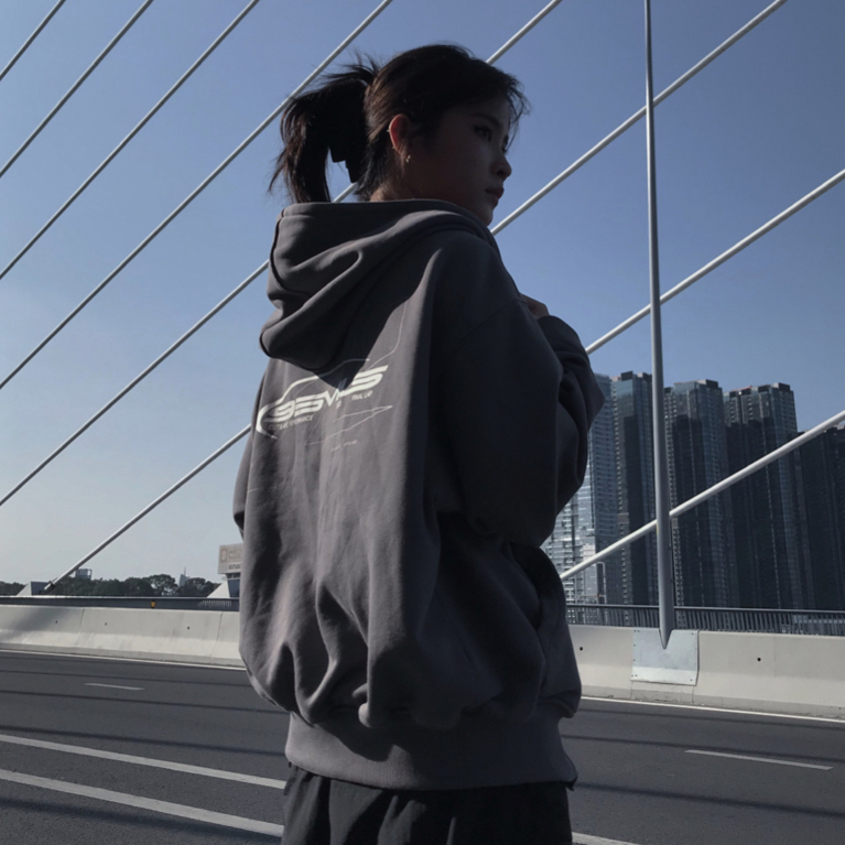 95MILES - HOODIE DÂY KÉO 2 CHIỀU FORM BOXY 95-FL ZIPPED HOODIE