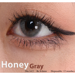 Lens xám tây trong veo HONEY GRAY 14.2 - Kính áp tròng cận 0