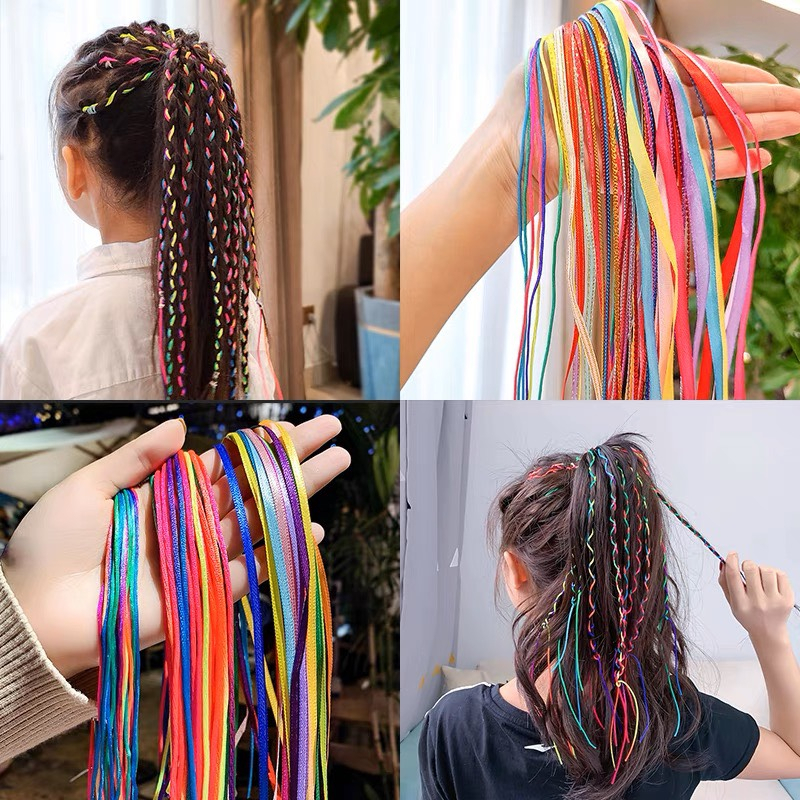 Bộ Dây/Ruy Băng Tết Tóc Hàn Quốc 6 Màu Dài 90cm Phong Cách Cá Tính Hamin