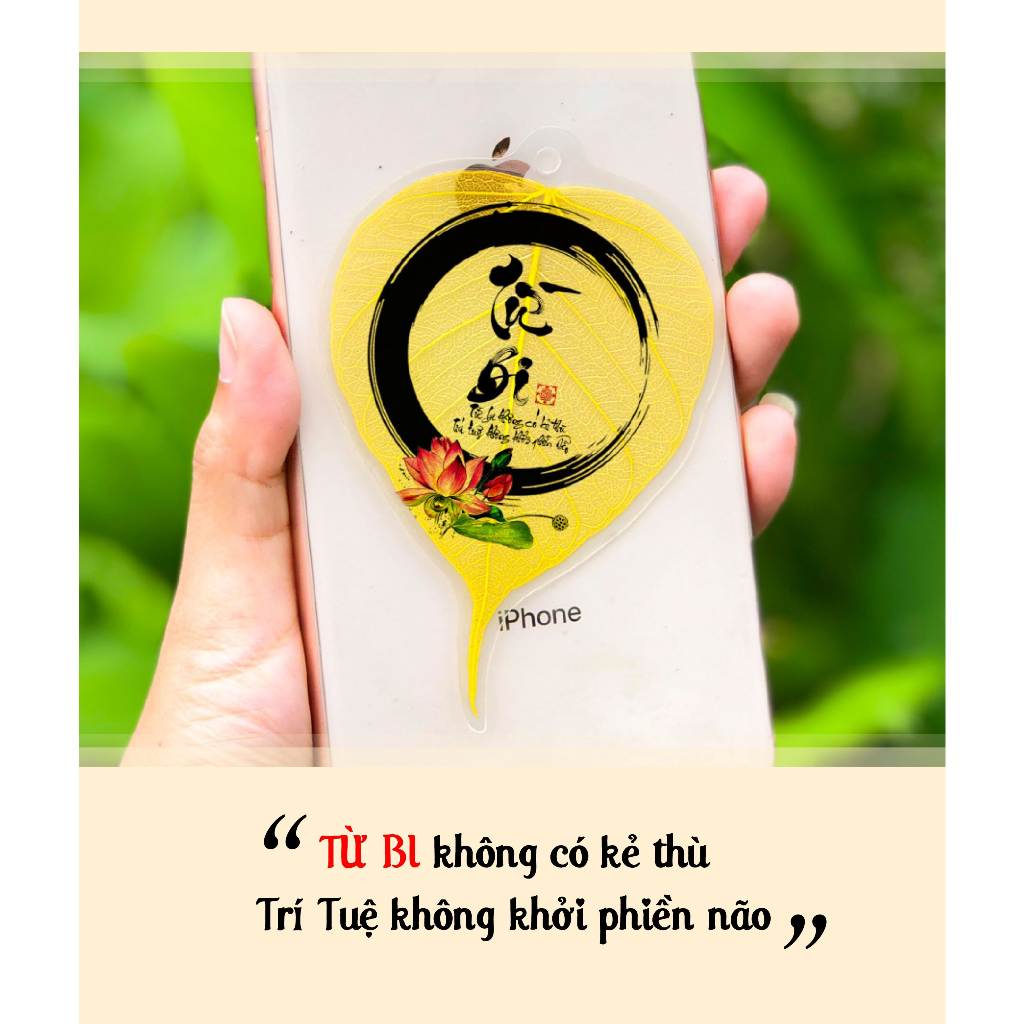 40 mẫu lá bồ đề tự chọn bằng chữ thư pháp