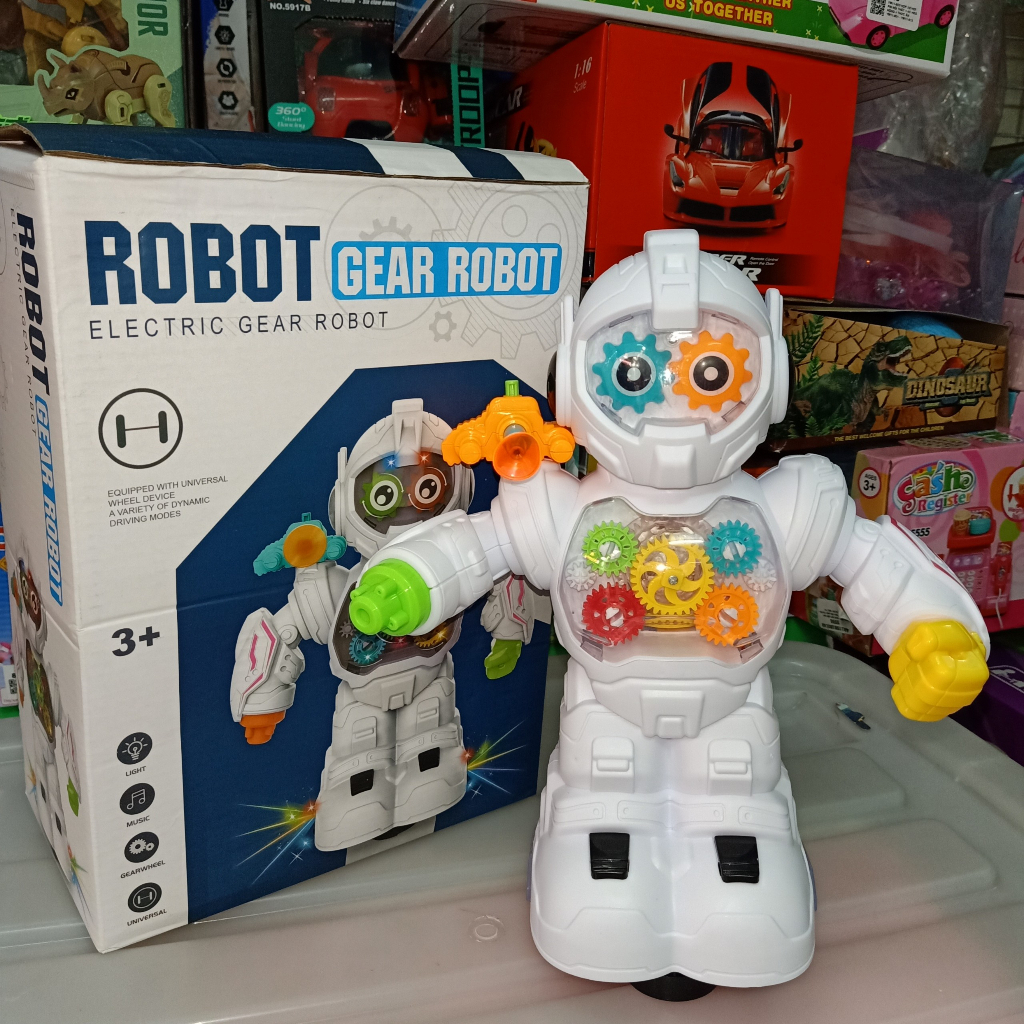 Đồ chơi robot chất lượng cao có đèn có nhạc di chuyển cảm ứng né vật cản quà tặng sinh nhật ý nghĩa cho bé trai bé gái