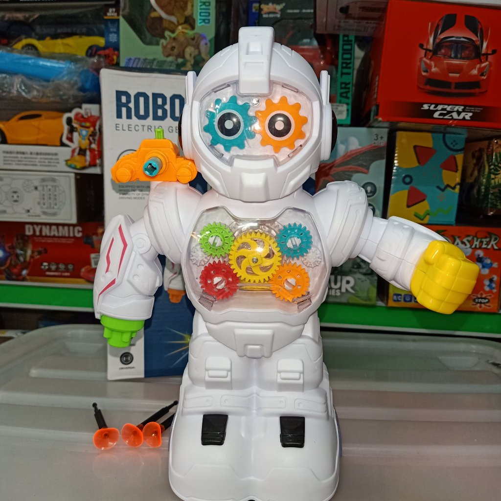 Đồ chơi robot chất lượng cao có đèn có nhạc di chuyển cảm ứng né vật cản quà tặng sinh nhật ý nghĩa cho bé trai bé gái