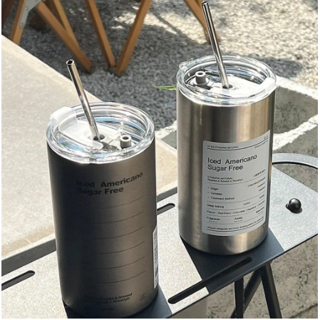 Cốc giữ nhiệt, ly giữ nhiệt Iced Americano dung tích 600ML chất liệu INOX 304 ,có ống hút xịn xò