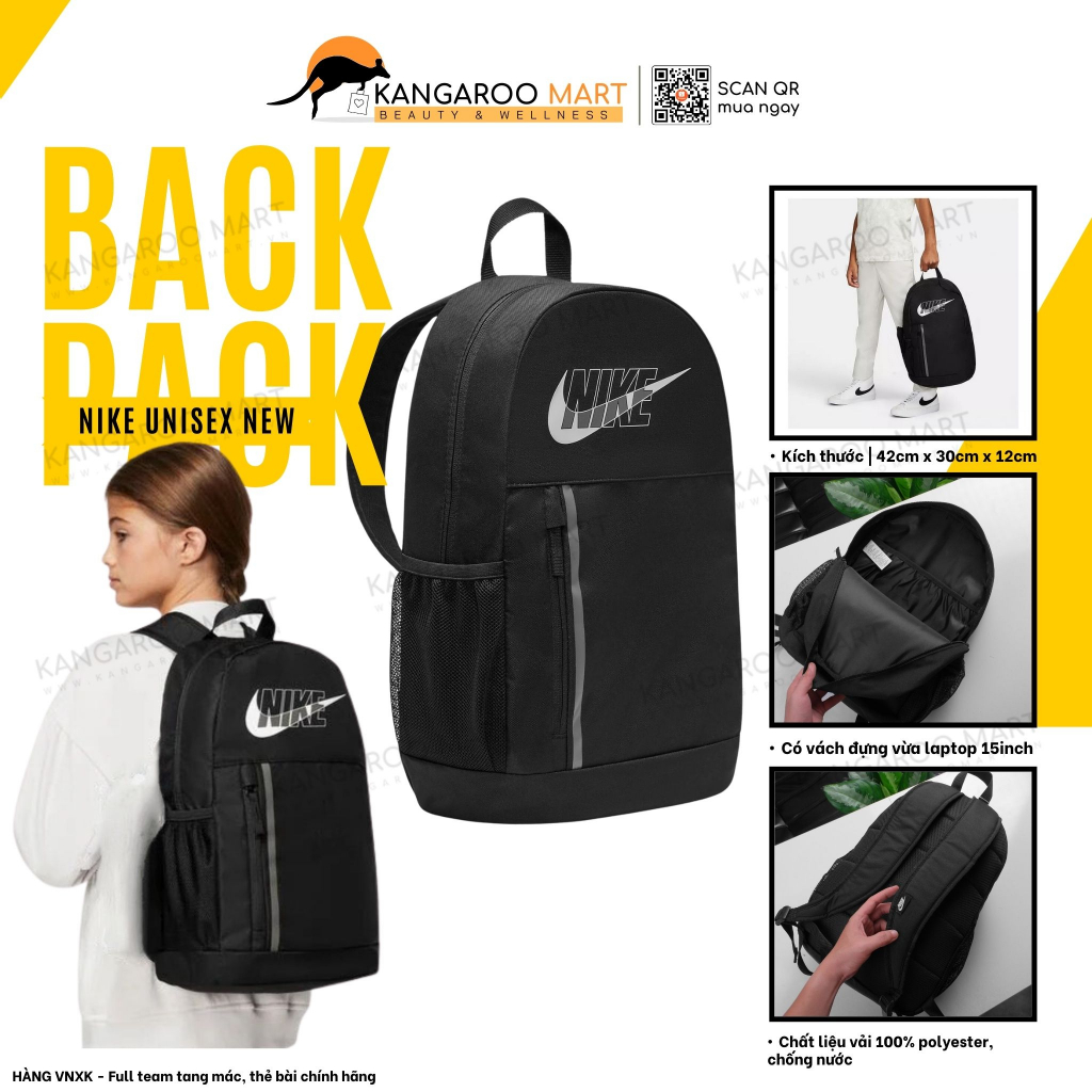 Balo Nike Backpack (BP) Unisex New, Size: 20cm x 14cm x 6cm