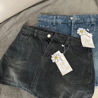 POINTED JEAN DEROSE SKIRT - Váy jean kèm quần bên trong (2 màu)