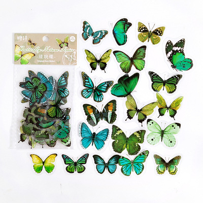 Set 40 sticker nhựa hình bướm