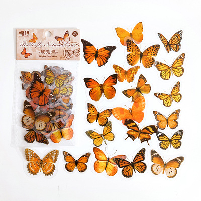 Set 40 sticker nhựa hình bướm