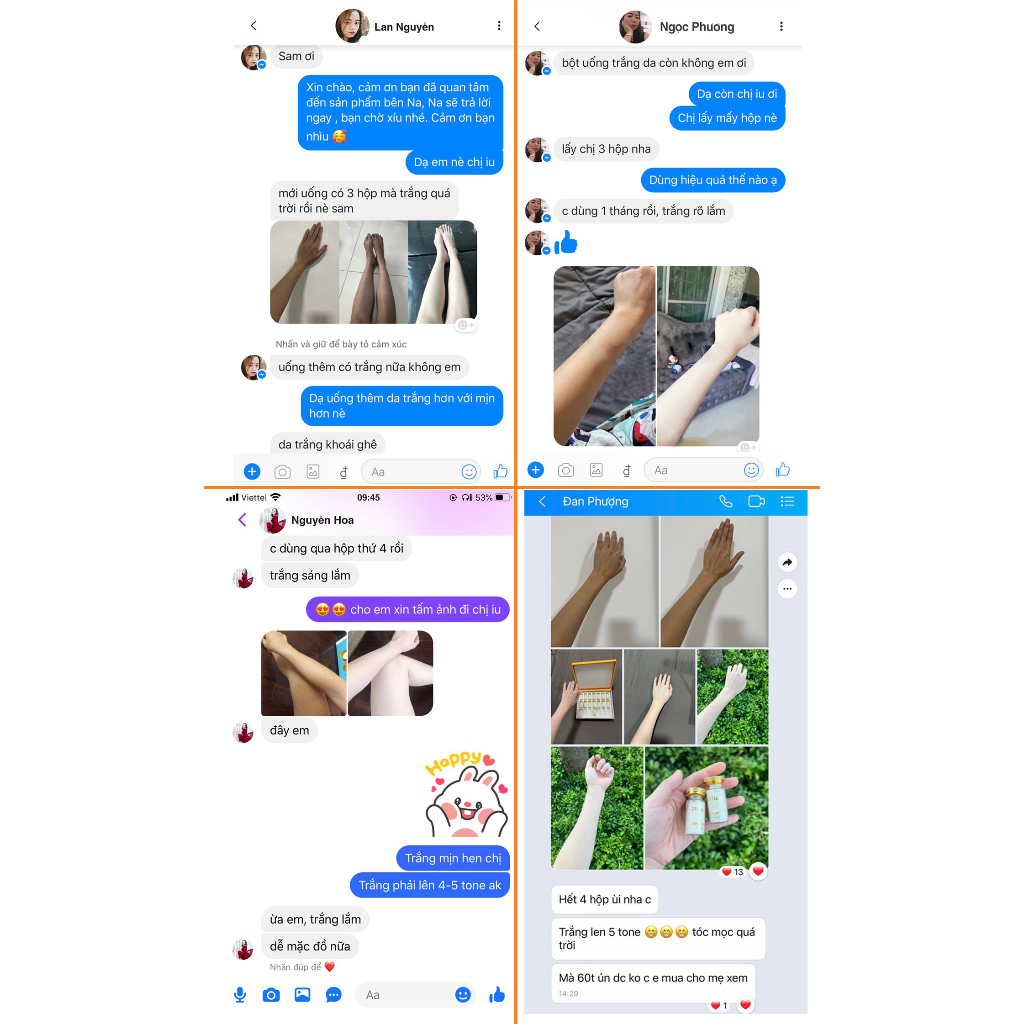 Bột Uống Truyền Trắng 21 Days Bổ Sung Glutathione Dưỡng Trắng, Trẻ Hóa Làn Da