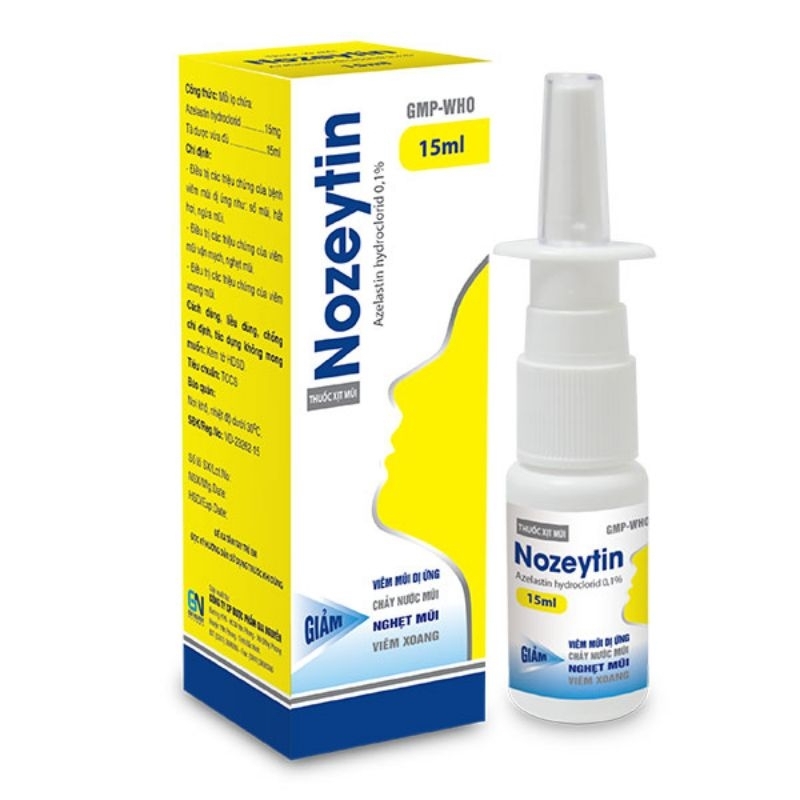 Xịt vệ sinh mũi Nozeytin và Nozeytin - F - Chai 15 ml